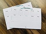 Smileyboard | 2 x A4 Wochenplaner mit jeweils 50 Blatt | für die Planung von Terminen, to do´s u.v.m.