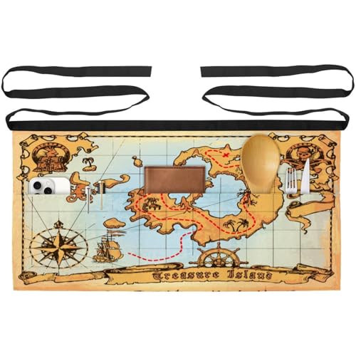 Tablier court de chef multicolore avec poches pour restaurant - 2