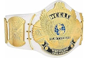 Adult-Sized WWF Championship Belt Replica with Classic Gold Winged Eagle Design