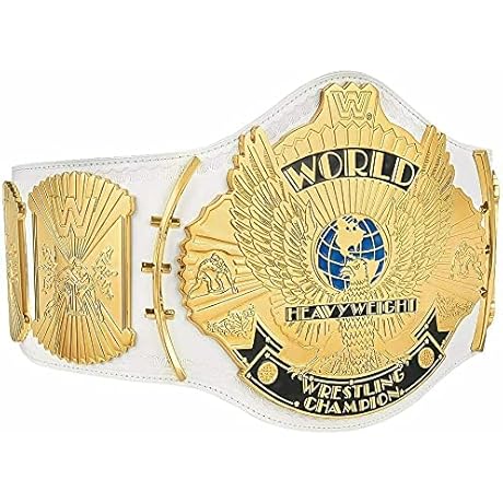 Adult-Sized WWF Championship Belt Replica with Classic Gold Winged Eagle Design