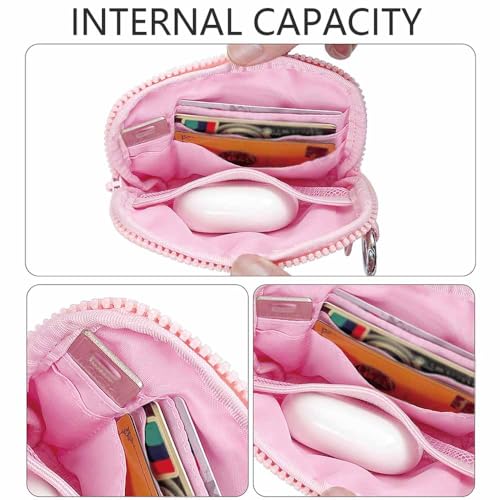 HUIQINGLI The Iris' Wallet 2nd Gen, The Iris Pouch Wristlet, Zip Card Case with ID Window/Hand Strap, for Travel Credit Card Holder (White)4