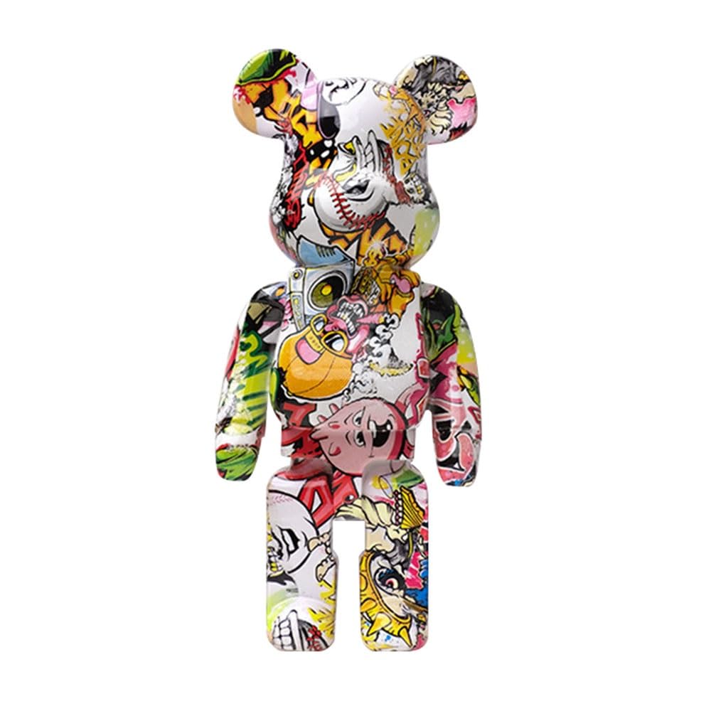 Bearbrick,Blocks Bear Tabletop Sculpture Display Case Collectible Figurines