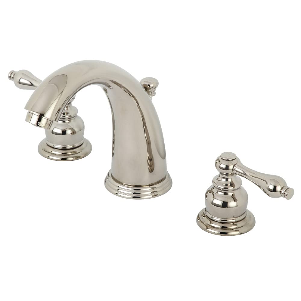 Kingston Brass KB986ALPN Viktorya Dönemi Yaygın Banyo Bataryası, Cilalı Nikel