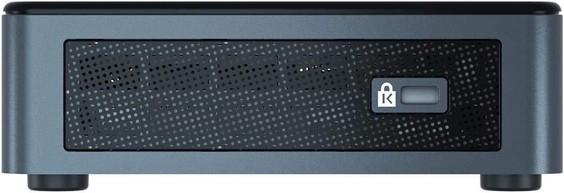 lateral view of GEEKOM MiniAir 11 showing Kensington lock slot