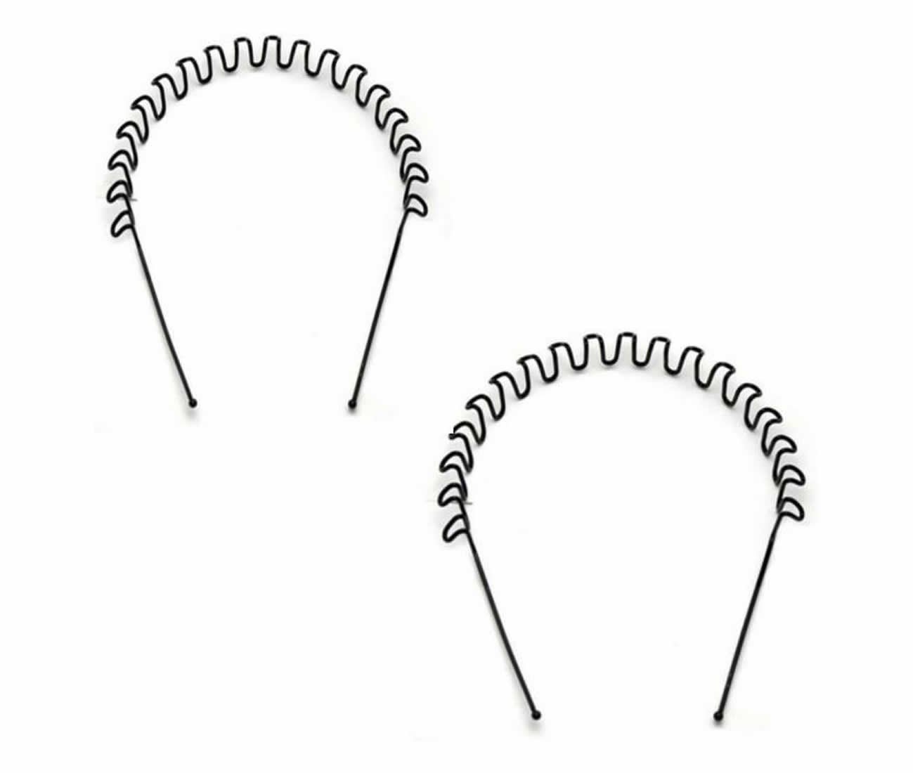 KOSTECH Zigzag Wavy Curled Wire Black Metal Hairband for Unisex (Pack of 1) (B07CYY8L9D) Amazon Price History, Amazon Price Tracker