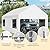 Walsunny Carport 10x20ft Heavy Duty Carport Canopy with Roll-up Ventilated Windows, Portable Garage with Removable Sidewalls, Car Canopy with All-Season Tarp for Car, SUV, Truck, Boat