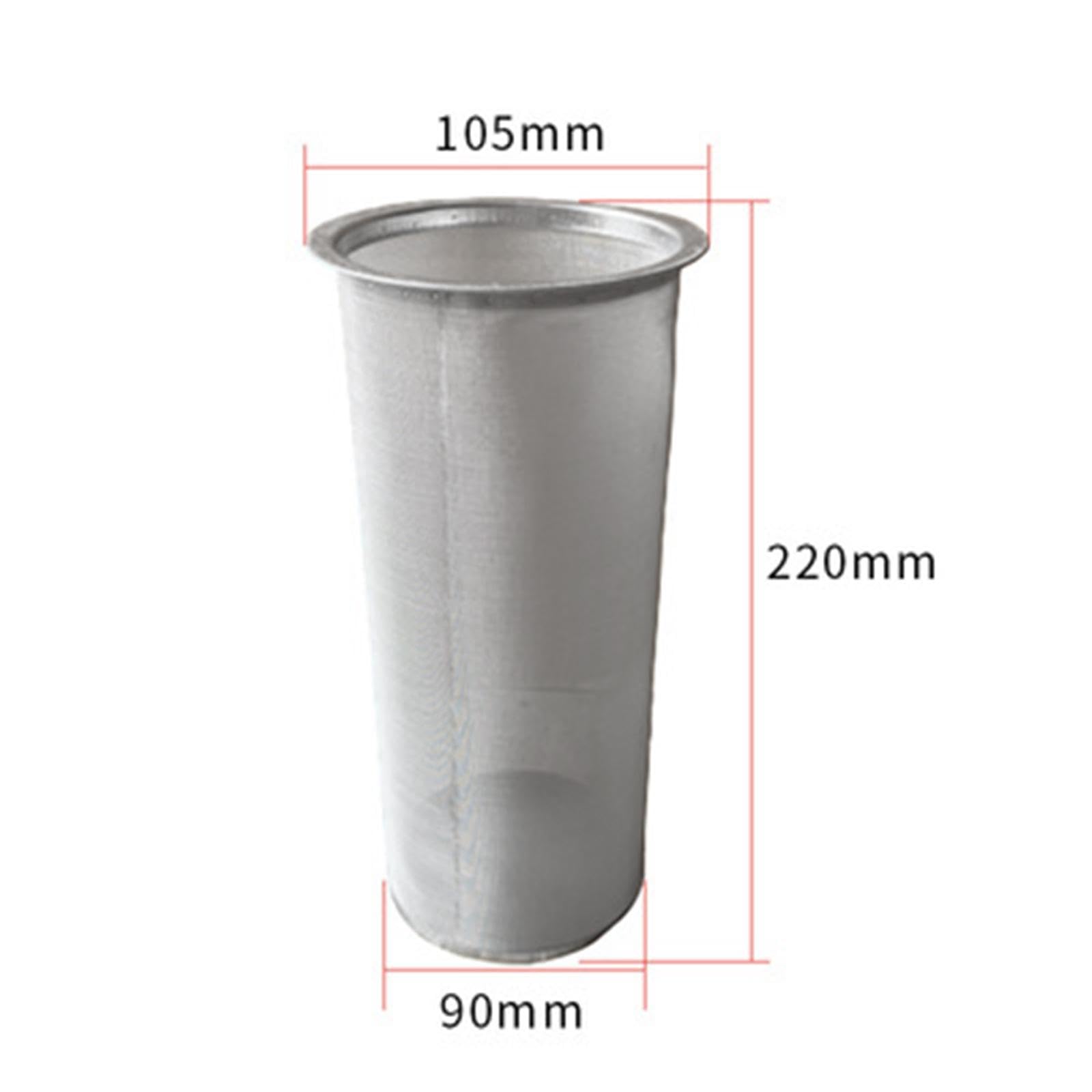Filtro de Café Frío Té Cafetera Colador Acero Inoxidable Malla Fina Fácil Limpieza Uso Reutilizable Adecuado para Bebidas Frías, 10,5 cm x 22 cm