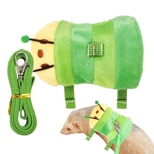 Hamster Traction Rope - Bunny Harness and Lead Rope,Bunny Walking Vest Pet Supplies for Small Animal Puppy Hedgehog Squirrel Raccoon Outdoor Training Walking Garden