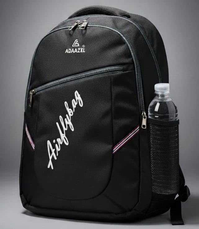Image of Medium 35L Durable Fancy Modern Unisex School Bag,Ofice Bag,Travel Bag,Cabin Bag,Laptop Bag,Luggage Bag And College Bag(BLACK SOFT AIRFLY)