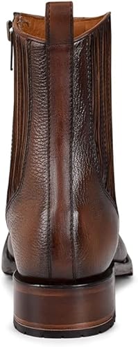 Miniatura 5 de Cuadra Bota urbana para hombre en piel bovina con cremallera marrón