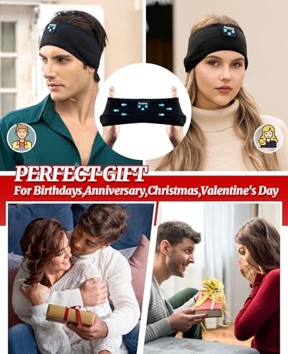 Image of 2-Pack Sleeping Headphones Bluetooth Headband, Upgraded Headband Headphones with Ultra-Thin Speakers, Wireless Headphone for Side Sleepers, Running, Insomniac, Travel, Meditation
