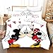 Goplnma - Biancheria da letto con Topolino e Minnie, copripiumino per bambini, Topolino e Minnie, stampa 3D, in microfibra multicolore (220 x 260 cm, 23)