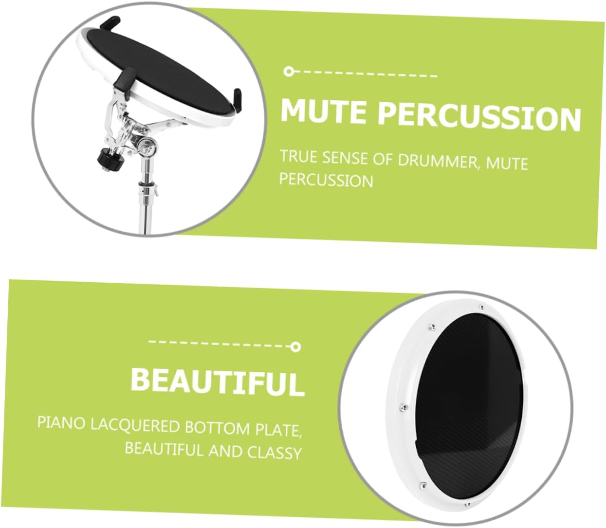 Drum Practice Pad Carbon Fiber Pad Stand for Boys and Girls and Beginners
