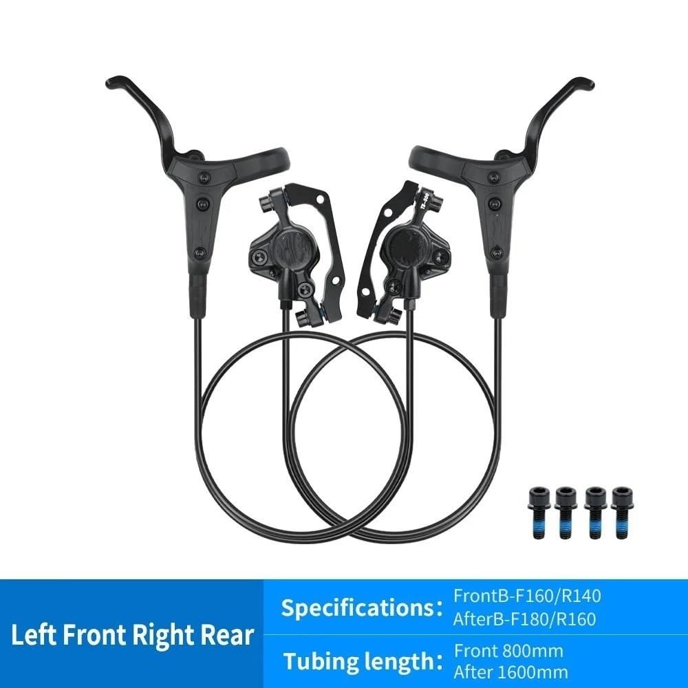 Bicicletas Freno de Tambor Trasero MTB Freno de Disco hidráulico 2 pistones Ligero XC Trail Pinzas Pastillas Presión de Aceite Rotor Manillar Puño Corto