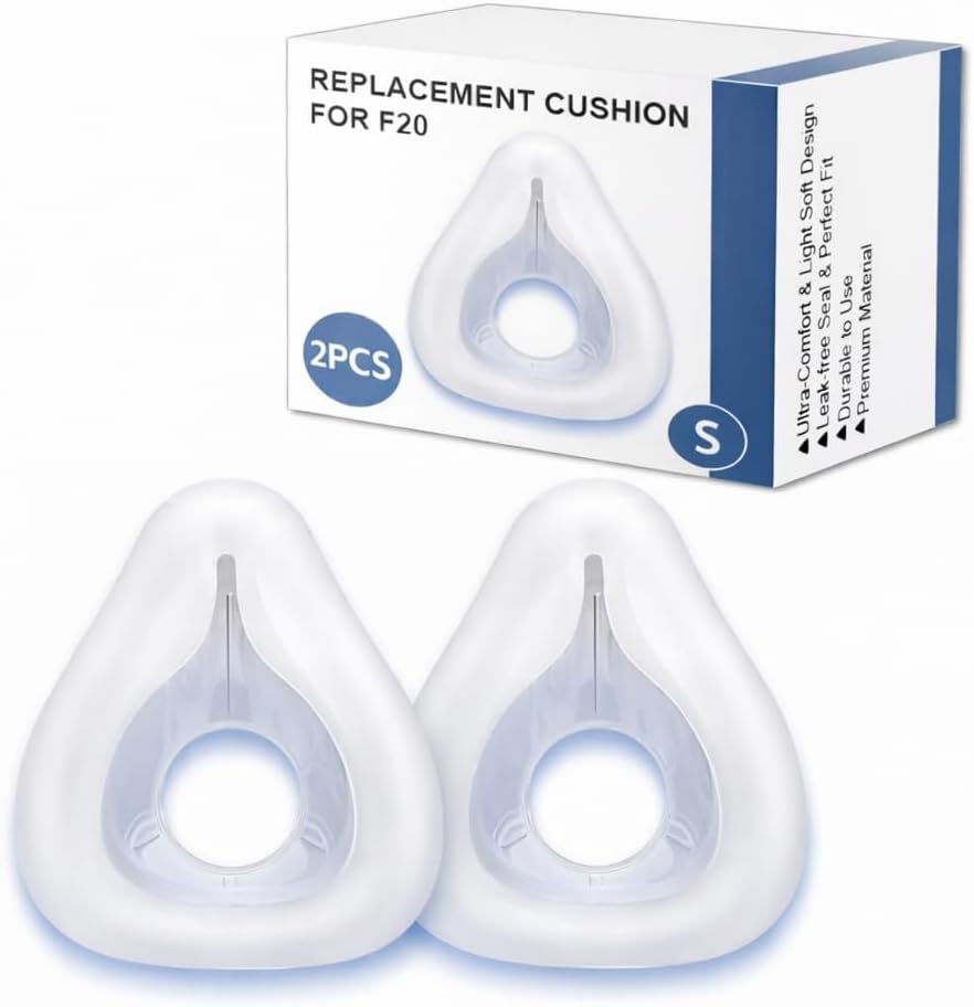 Replacement Cushion for Airfit F20 Mask (Small) - 2 Packs Compatible with Original F20 Frame - Ultra-Soft & Durable Replacement