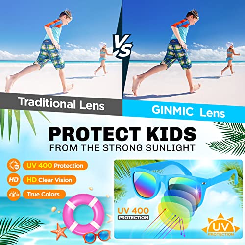 Ginmic MDH-24MDCSXC-04 Kids Sunglasses Bulk, Kids Sunglasses Party Favor, 24Pack Neon Sunglasses With Uv400 Protection For Kids, Boys And Girls Age 3-8, Goody Bag Favors, Great Gift For Pool, Birthday Party Supplies thumb #3