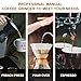 NewlukPro M6 Manual Coffee Grinder,Conical Hexagonal Burr & Double Bearings for Smooth Grinding,Designed for Espresso Pour Over French Press,25g Capacity,Compact & Portable,Gifts for Coffee Lovers
