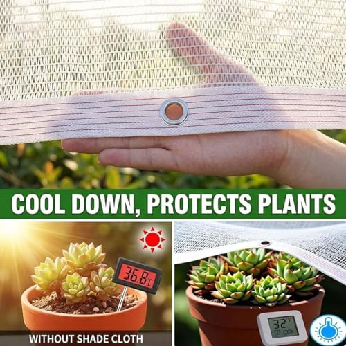 Filet d'ombrage de jardin avec œillets protection UV pour plantes et terrasse