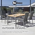 Gartentisch Scalea Teakholz & Aluminium Anthrazit