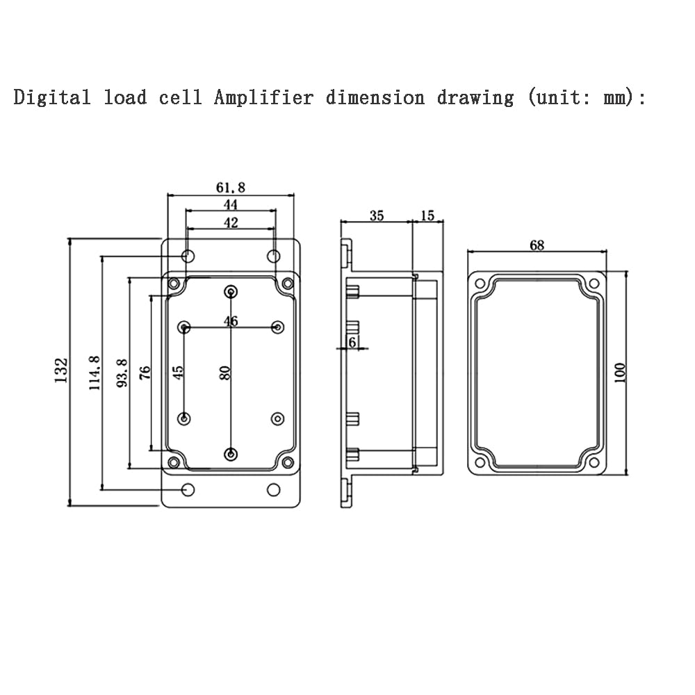 ATO Load Cell Amplifier with Digital Readout, Load Cell Display Controller Indicator with 6 Digit LED Display, Output 0-5V