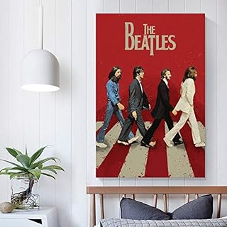 FDGER Poster décoratif sur toile The Beatles pour salon, chambre à coucher 40 x 60 cm - Les Beatles, Paul McCartney, John Lennon, RIngo Starr, George Harrison FDGER Poster décoratif sur toile The Beatles pour salon, chambre à coucher 40 x 60 cm – Image 5