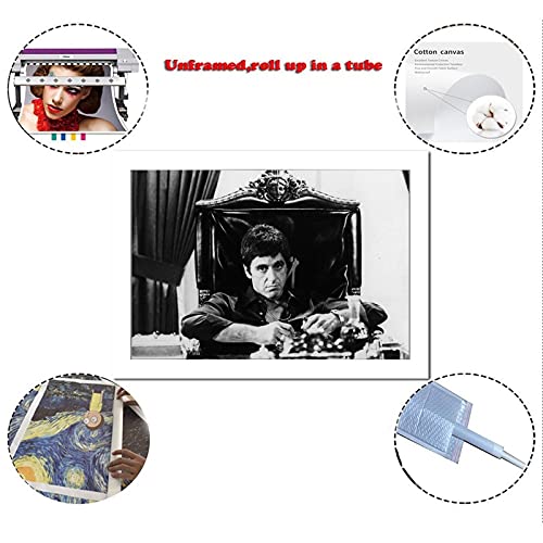 Findemo Scarface Tony Montana Canvas Art Poster And Wall Art Picture Print Modern Family Bedroom Decor Posters 16X24Inch(40X60Cm) #TOP1