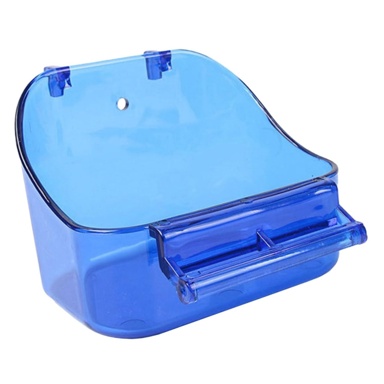 ifundom Box Bird Bath Box Parrot Feeding Basin Pet Bathtub Bird Shower Cockatiel Cage Parakeet Bird Bath for Parrots Bird Tub Hanging Bird Bath Birdcage Accessories Blue