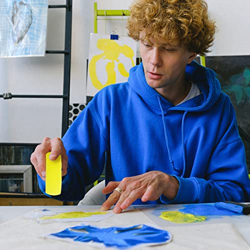 12 Pcs Yellow Round Painting Sponges Applicator Watercolor Synthetic Sponges Artist Sponges For Painting, Ceramics, Pottery, Watercolor, Household Use & More (3 Inch) #TOP4