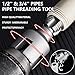 Integrated Internal & External Pipe Threading Tool with 1/2'' & 3/4'' Dies, Electric Drill Compatible 2 in 1 Pvc Pipe Threader Kit, Dual-Function Pipe Thread Cutting Tool for Home Repair