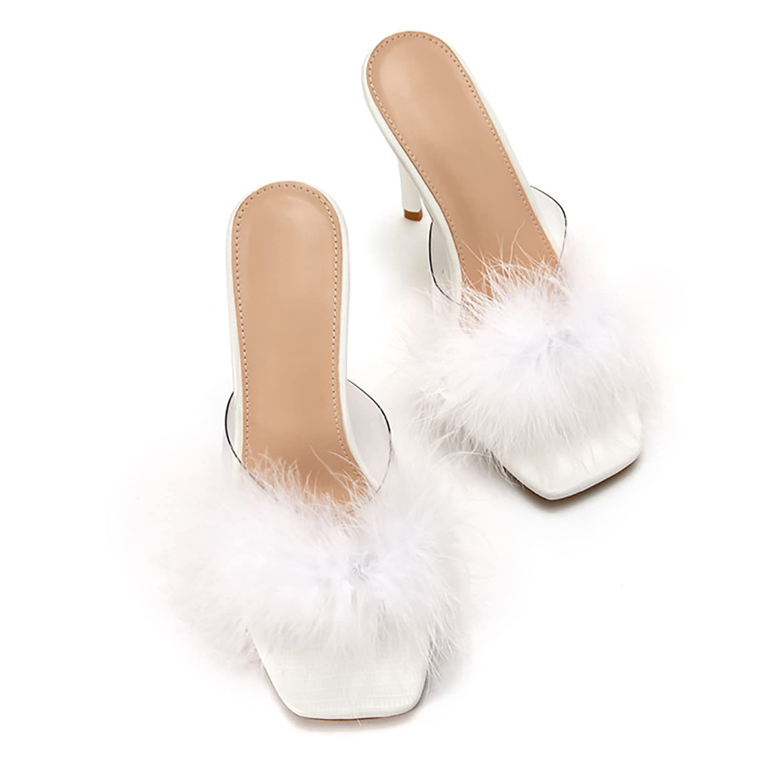 Sandalias de tacón bajo para mujer, sandalias de tacón bajo, zapatos de vestido de novia, sandalias de punta cuadrada para mujer