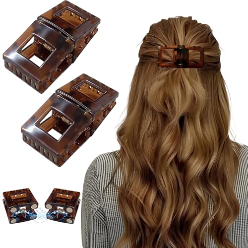 2 Pairs of Flat Magnetic Hair Clips for Women,Strong Hold No-Slip No Crease Magnetic Clips for Hair,Seamless 2-in-1 Design Hair Styling Clips,Gentle on All Hair Types for Easy Everyday Hairstyles