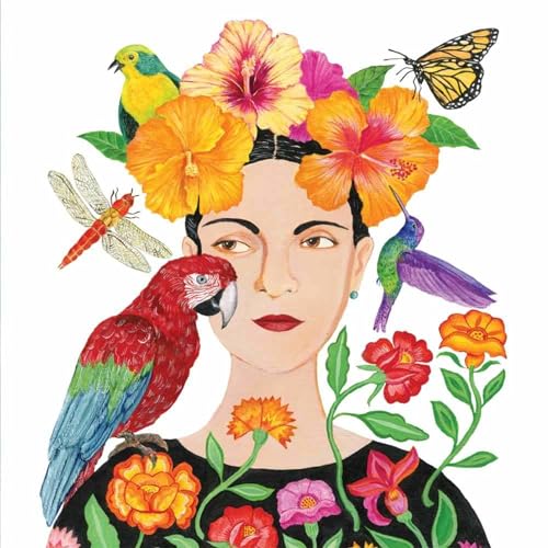 Set of 2 Individual Decoupage Paper Party Napkin Lady Parrot Birds Flowers Watercolor Decor Luncheon Napkins for a Birthday Holiday, Wedding, Cocktail Party