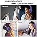 RORSOU B10 Bluetooth Headphones Over Ear, 2 EQ Music Modes(Normal/Bass) and 50H Playtime Wireless Headphones with Mic, Lightweight Folding HiFi Stereo Headset for iPad/Travel/Tablet/PC/Home (Purple)