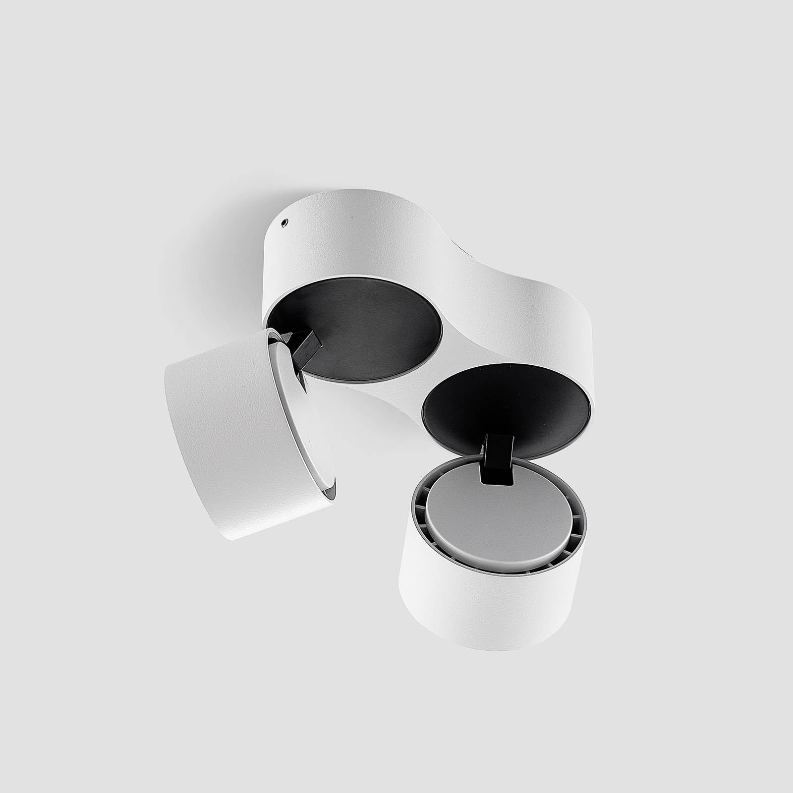 Arcchio LED Deckenlampe, Spotbalken Deckenstrahler 350° drehbar 90° schwenkbar Deckenleuchte Deckenspot 2x 6,1W Spot Wohnzimmerlampe Strahler