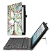 Fintie Keyboard Case for All-New Amazon Fire HD 10 (7th Generation, 2017 Release) - Folio PU Leather Stand Cover with Removable Wireless Bluetooth Keyboard for Fire HD 10.1" Tablet, Love Tree