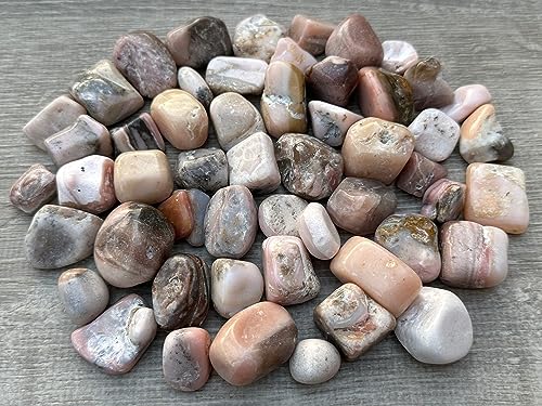 Image of GAF TREASURES 1 /2 LB Pink Opal Tumbled Stones, Polished Pink Opal Gemstone, Pink Opal Healing Crystals (Pink Opal)