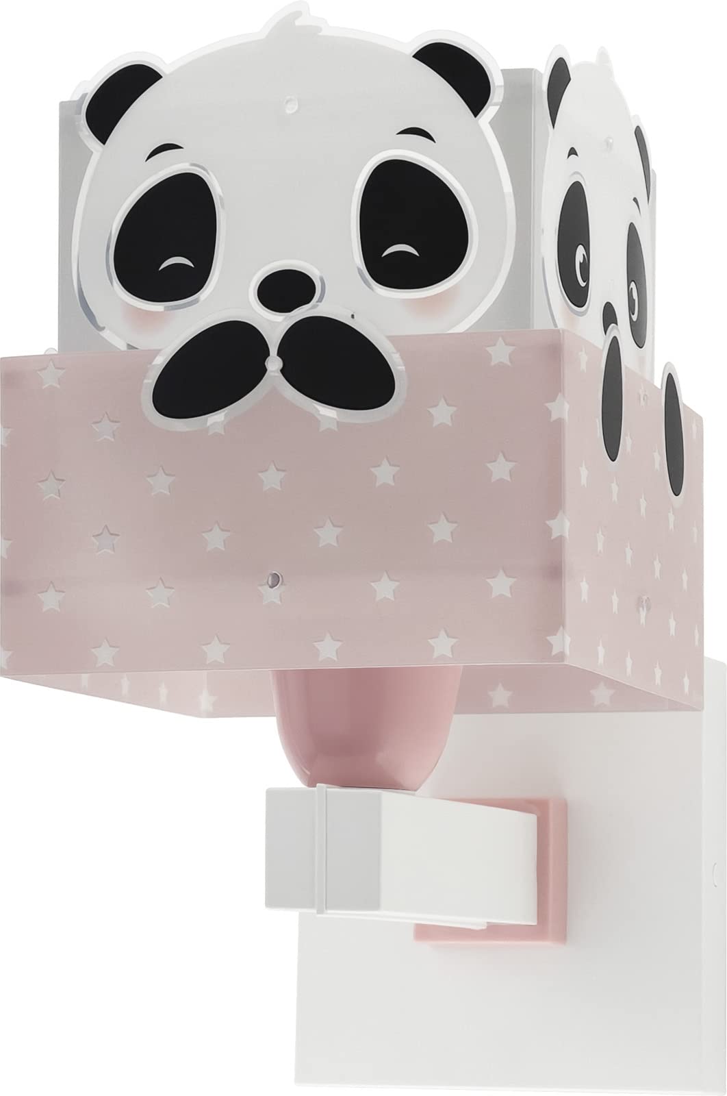 Dalber Lámpara Aplique Infantil De Pared Panda Rosa, 63169S, E27