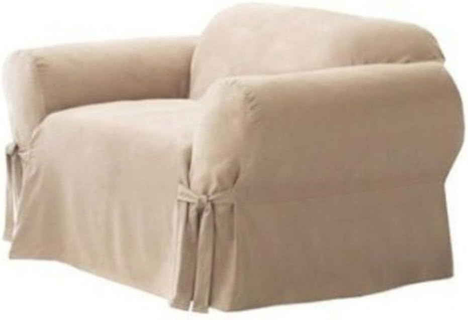 Legacy Decor 1 PC Soft Micro Suede Furniture Slipcover for Chair. Tan Color