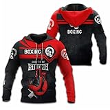 Boxeo Boxeo Sudaderas con Capucha Mujer Hombre Guantes de Boxeo Impreso en 3D Sudadera con Capucha Manga Larga Sudaderas Deportivas