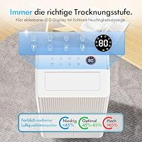 VonHaus Luftentfeuchter Elektrisch Smart mit App & WLAN, 30L/24H, Entfeuchter für Keller, Raumentfeuchter 44dB für Räume 140m³/40m², mit Schlafmodus, Timer & Ablaufschlauch, für Alexa & Google Home – Ansicht 7