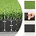 Shopsource Golf Mat, 5×4ft Golf Hitting Mat for Indoor Outdoor, Top-Notch Artificial Turf Practice Mats with 9 PU Golf Balls+3 Rubber Tees+7 Tees, PRO-31MM Anti-Slip Bottom Training Mat