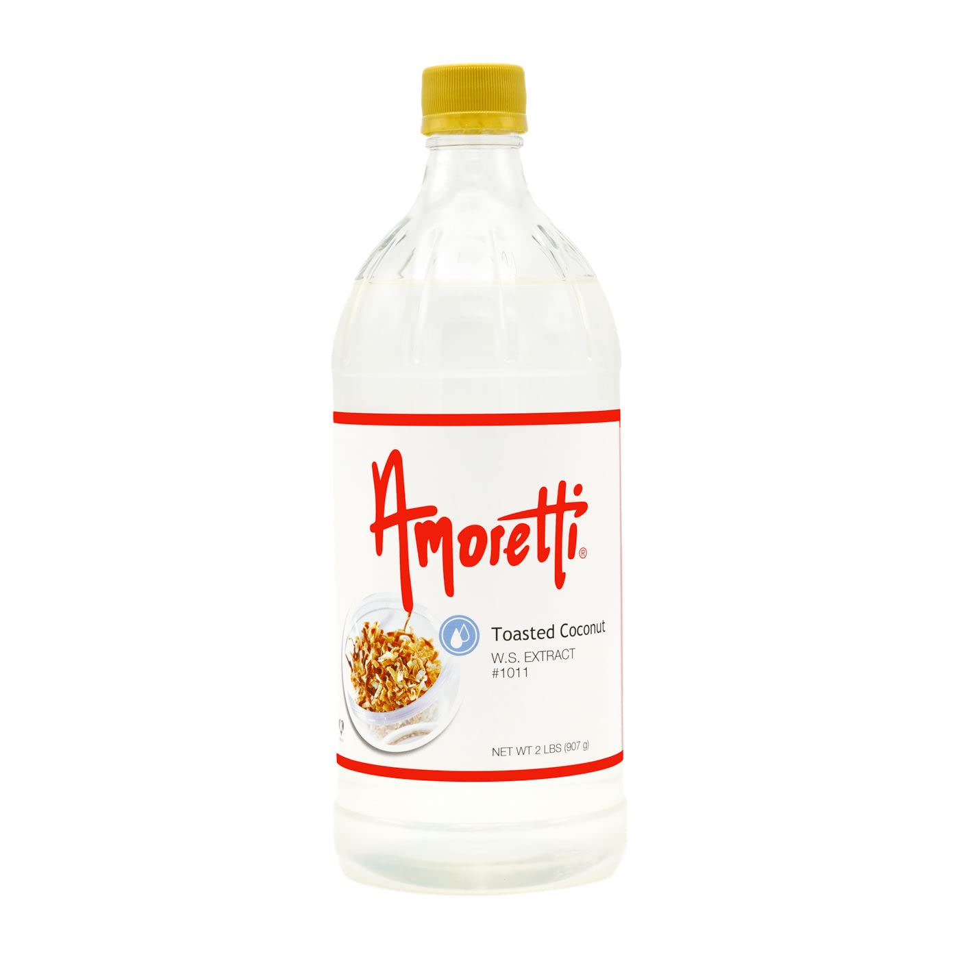 Amoretti - Toasted Coconut Extract Water Soluble 2 oz - Highly Concentrated & Perfect For Pastry, Savory, Brewing, and more, Preservative Free, Vegan, Kosher Pareve, Keto Friendly
