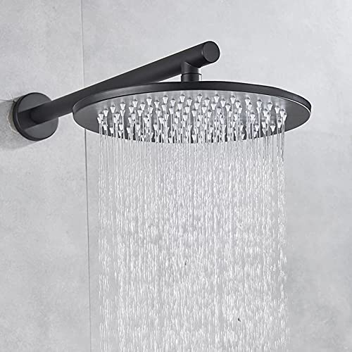 Ensemble de douche noir contre le manque de pression et le calcaire