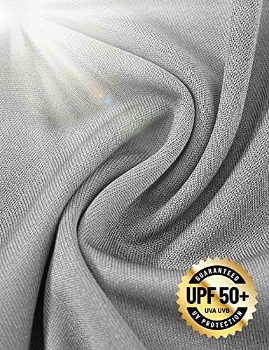 Rdruko Men's Outdoor Hiking Shirts Long Sleeve Upf 50+ Sun Protection Dry Fit Lightweight Sports Shirts(Light Gray, Us Xl) #TOP2