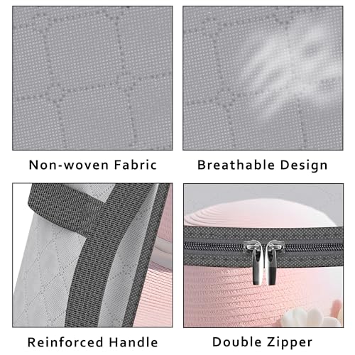 Sac de rangement transparent Adorila pour casquettes de baseball et chapeaux femme en gris - 6