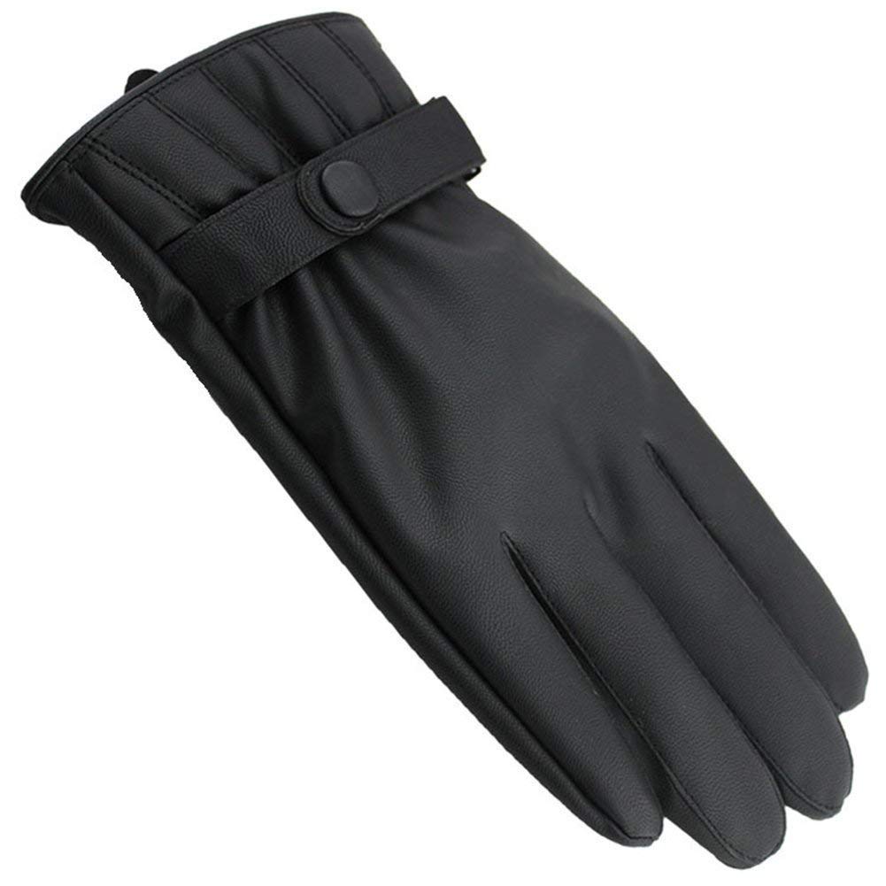 Guanti Unisex per Adulti Touchscreen da Uomo Guanti da Guida in Inverno Guanti Invernali da Uomo in Pelle Calda Moderna Moda Casual Calda Fodera in/Male -T1#/One Size