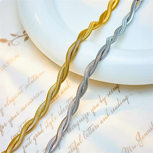 Bracelets femmes chaîne serpent double torsion pour fille - 3