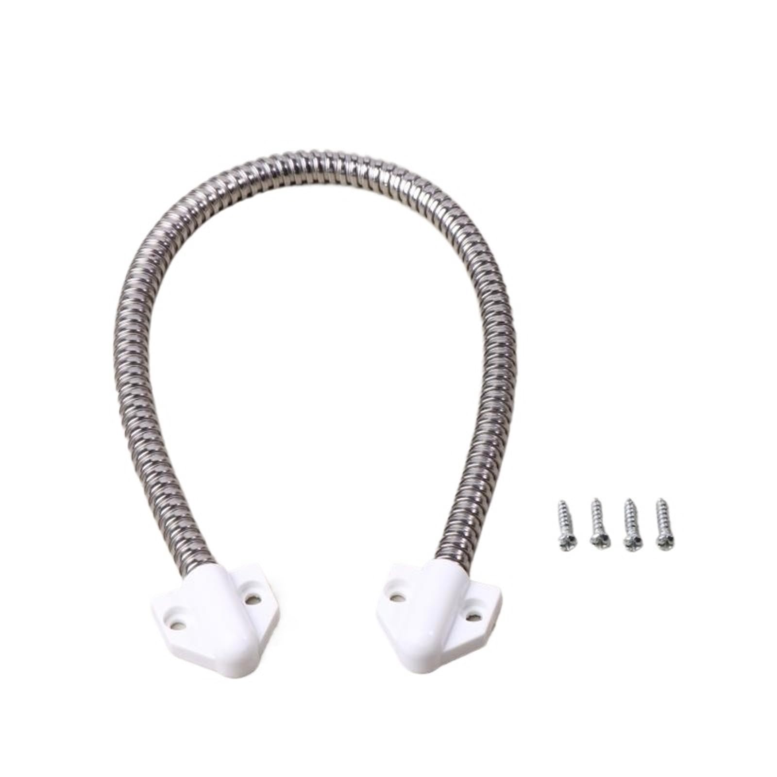 Door Cable Protector 10Pcs Door and Window Anti-Pinch Wire Loop Access Control Cable Exposed Mounting Protector(Silver)