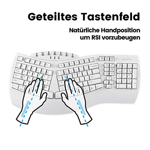 Ergonomische Tastatur Perixx 11620 Periboard-612 mit Dual-Modus