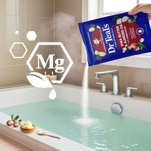 Dr Teal's Epsom Salt Magnesium Soak, Shea Butter & Almond, 3 lbs (Pack of 4) - image 5